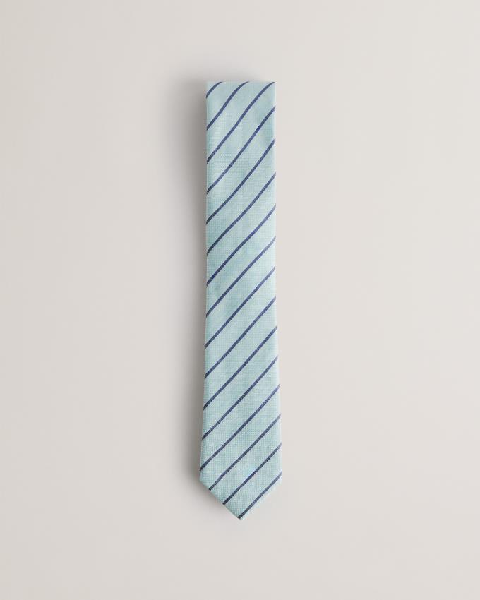 Cravates Ted Baker Pin Stripe Linen Silk Vert Clair Homme | GYU-29945444